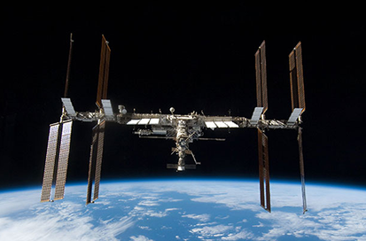 photo of ISS in orbit