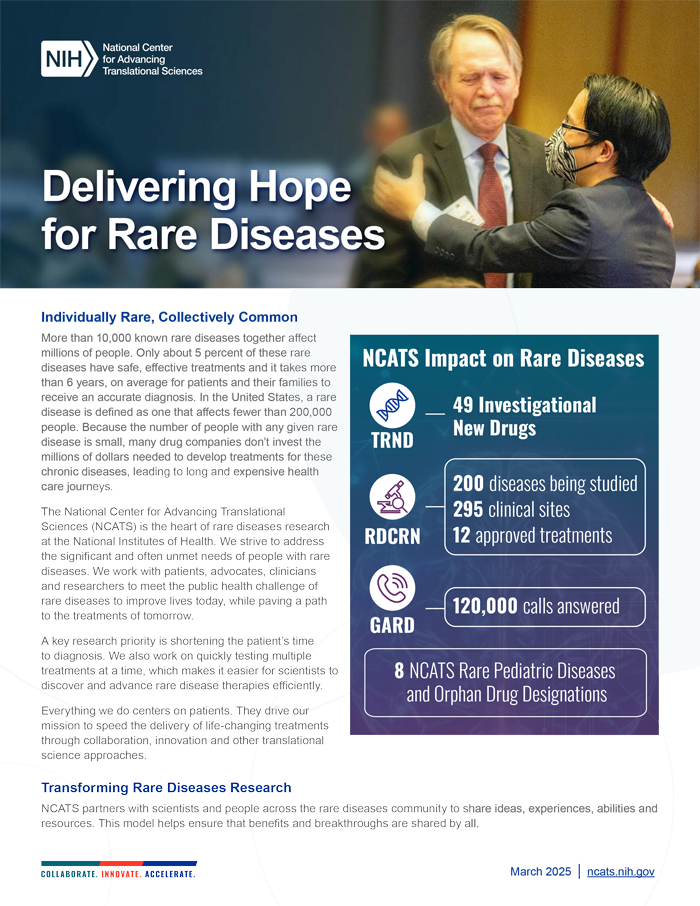 Delivering Hope for Rare Diseases Flyer cover image