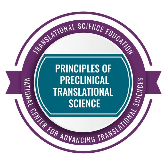 NCATS digital badge for principles of preclinical translational science.