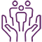Icon of hands surrounded people